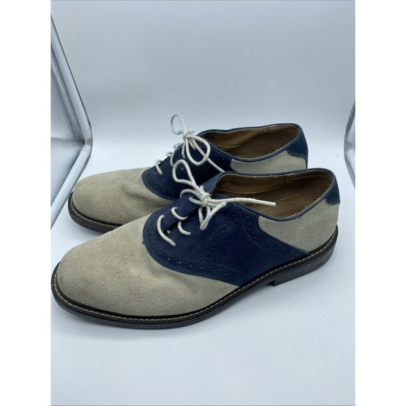 Johnston & Murphy Gray Navy Blue Saddlebuck Oxfords Men’s 11 Style 059-0557 main image 6